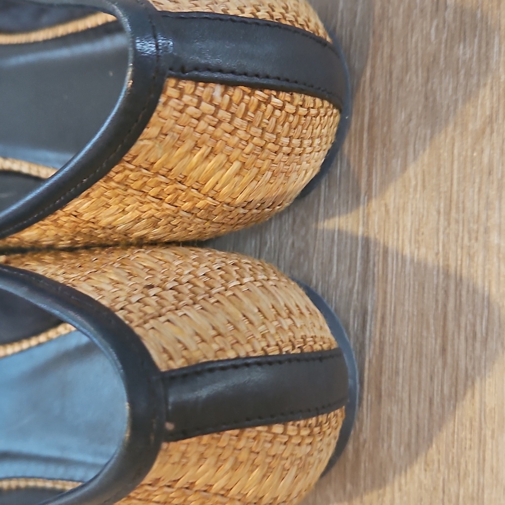 Tory Burch Raffia Reva Flats Size 9.5 - Picture 4 of 6